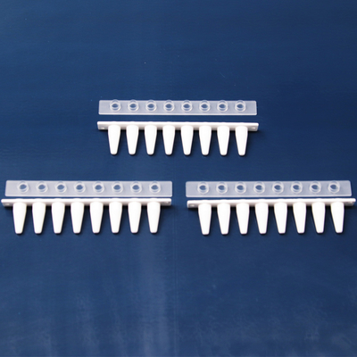 Tube en plastique optique de 8 voyages de la couverture pp de marbre de DNase de RNase de consommables libres de laboratoire