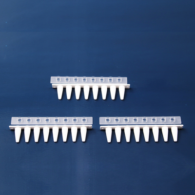 Tube en plastique optique de 8 voyages de la couverture pp de marbre de DNase de RNase de consommables libres de laboratoire