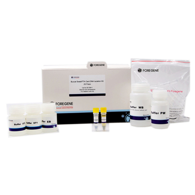 Kits buccaux d'isolement d'ADN de carte de l'écouvillon FTA 50 préparations pour l'usage de recherches de laboratoire
