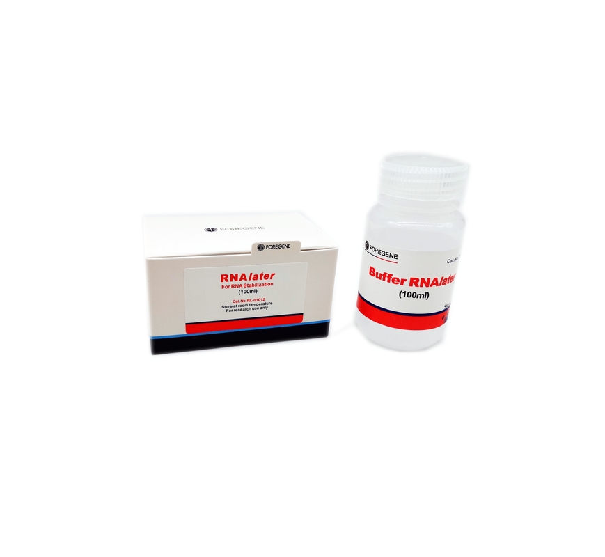 solution de protection de RNAlater de kits d'isolement d'ARN de 50ml 100ml 100ml×4 pour le prélèvement de tissu
