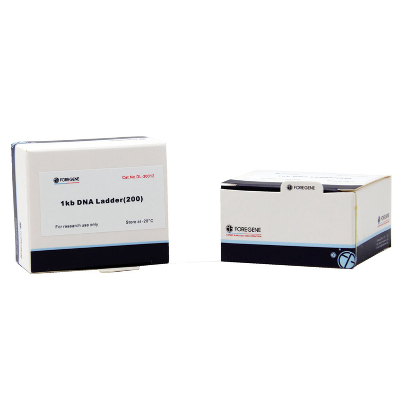 Marqueur 2000 d'ADN 100 μL des essais 500 emballant 100bp-2000bp pour l'électrophorèse