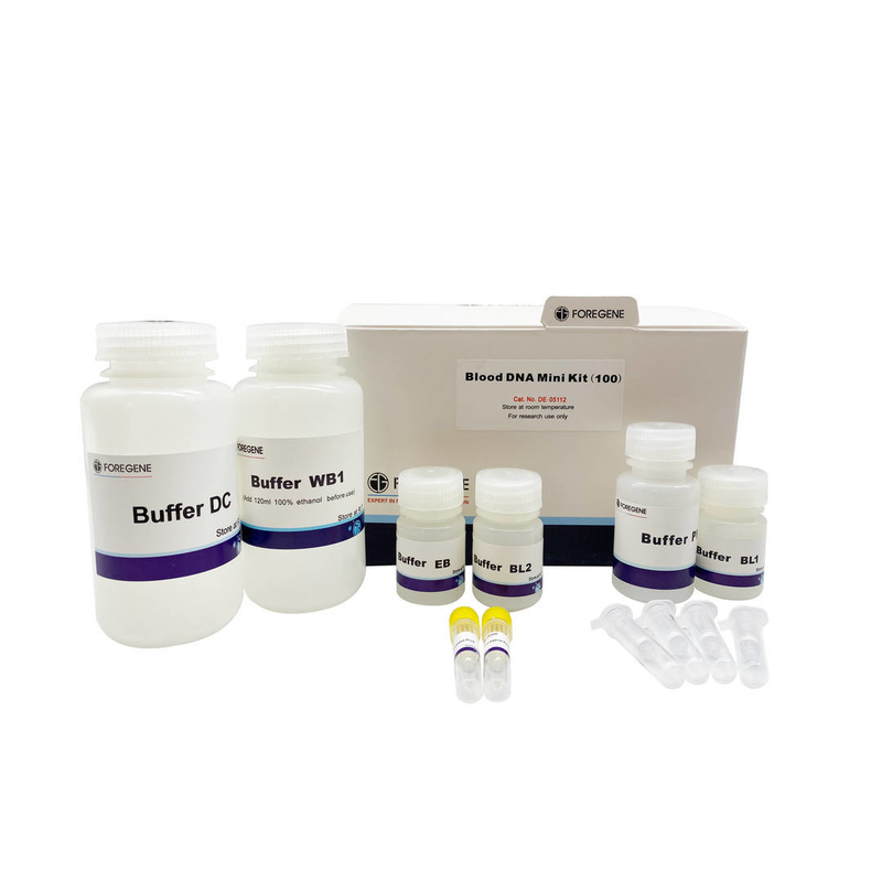 Kits Genomic d'isolement d'ADN de purification d'ADN d'extraction genomic d'ADN d'expériences de biologie de sang total